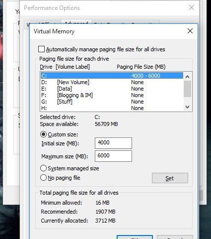 Set Virtual Memory In Vista