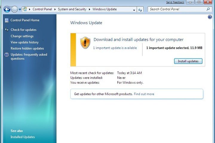 Problem With Windows Vista Home
