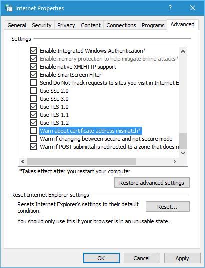 Default Security Settings Windows Vista
