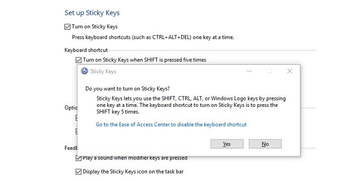 How do you deactivate StickyKeys?