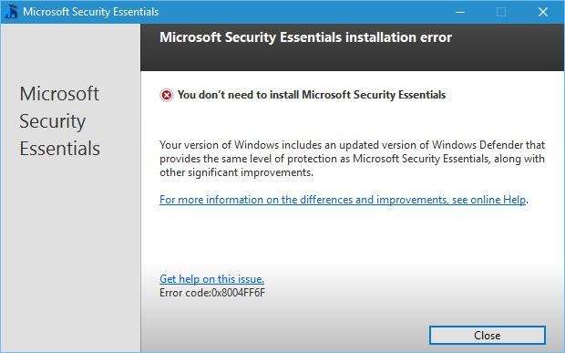 microsoft windows 10 security essentials