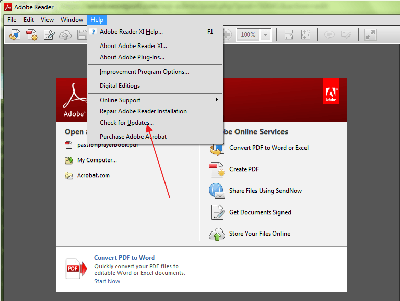 adobe acrobat wont download to my pc