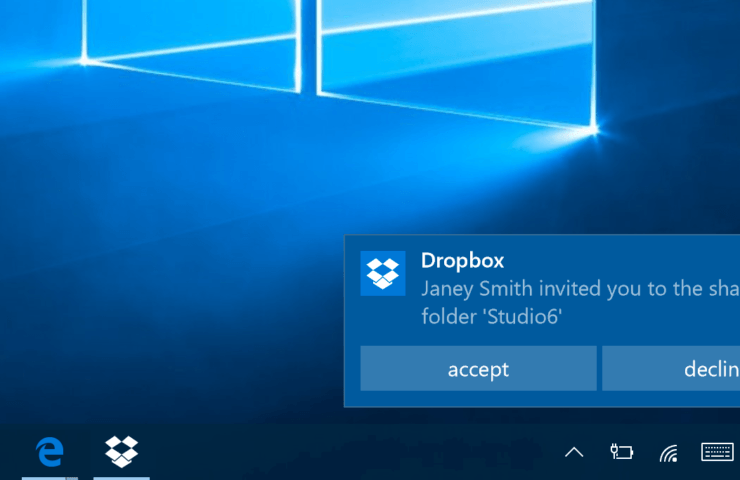 Dropbox for Windows 10 has been updated
