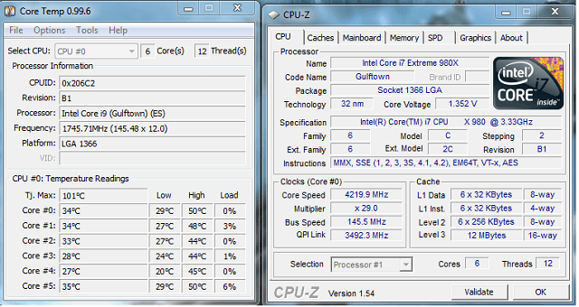 core temp.