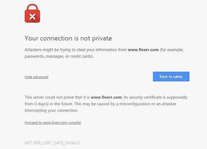 How To Fix ”Your Connection Is Not Private” Error On Windows 10