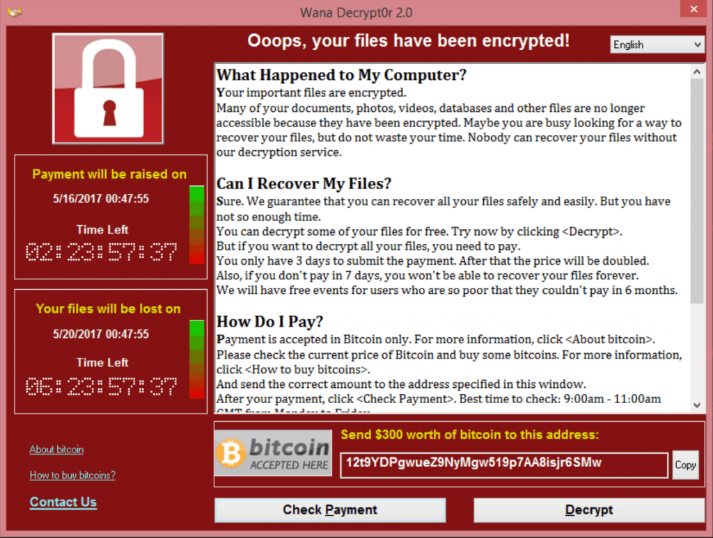 Wannacry decryption ransom tool