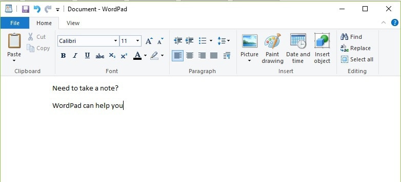 wordpad app for windows 8