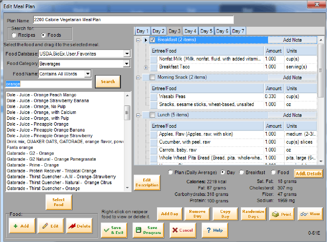 dietitian software free download