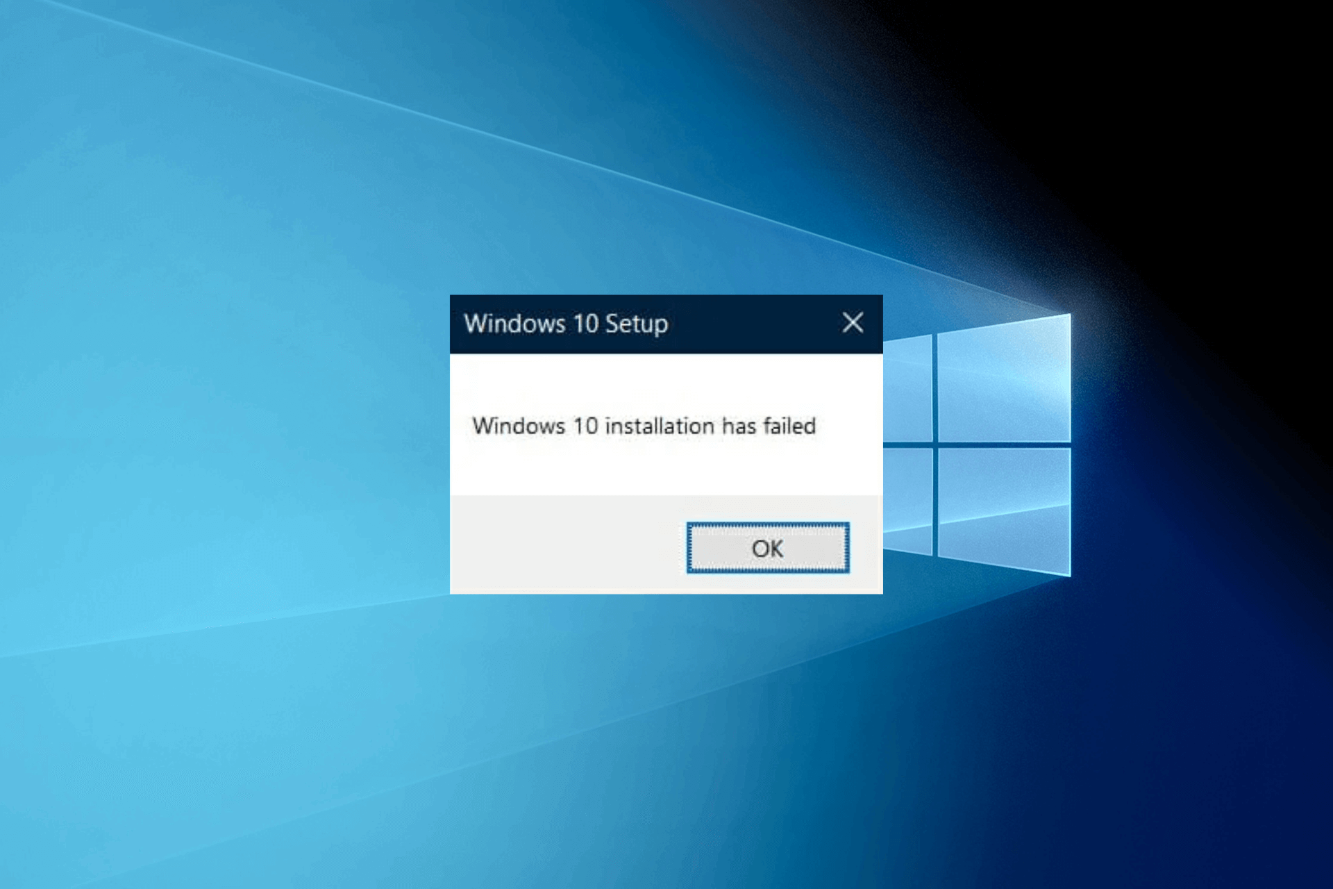 Ошибка в начале установки windows 10