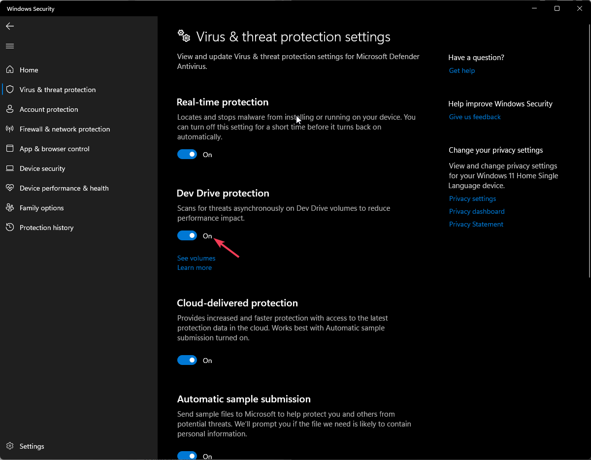 How To Enable Disable Dev Drive Protection On Windows