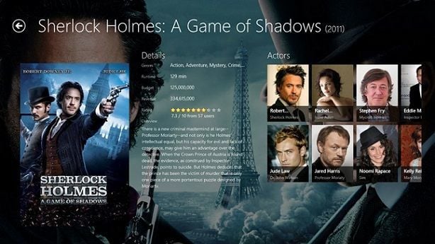 movie guide review for windows 8