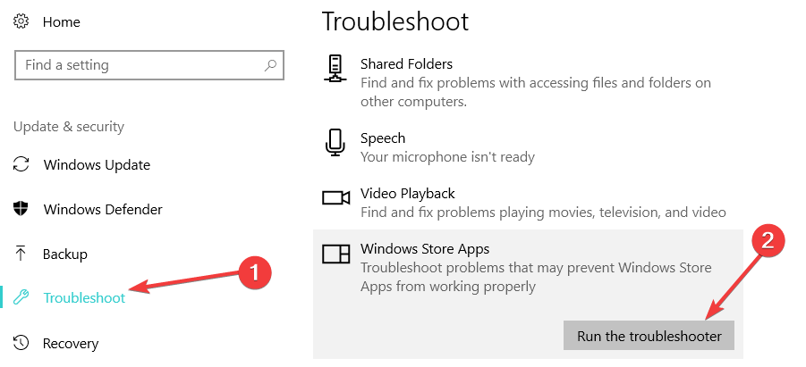 windows apps troubleshooter