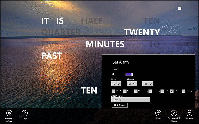 Set Alarm in Windows 8, Windows 10 with Alarm Clock