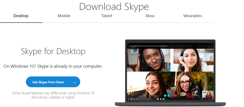 download skype desktop windows 10