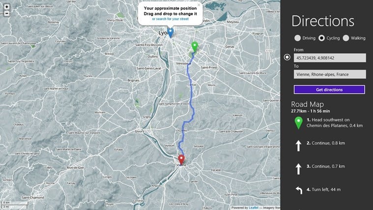 google maps voor windows phone