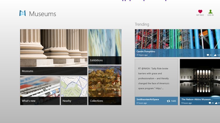 windows 8 travel app museums of the world