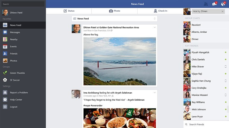 facebook new windows 8.1 app