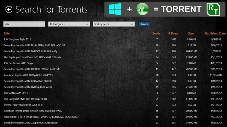 torrent rt windows 8
