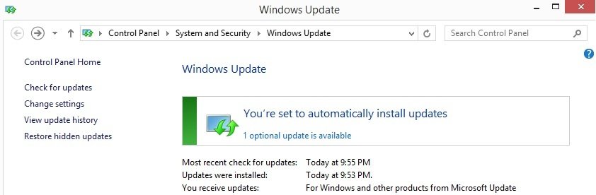 windows 8.1 update doesn't show up