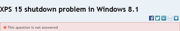 xps 15 shutdown problem in windows 8.1