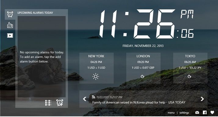 Use the Alarm Clock HD app to set up alarms in Windows 8 and something else