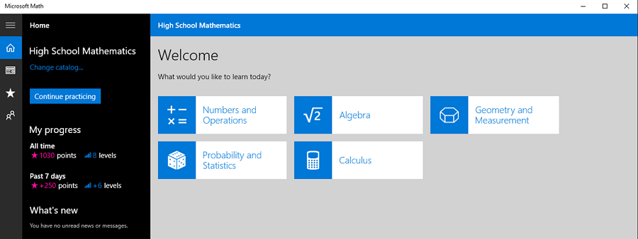 Microsoft Math windows 10 app