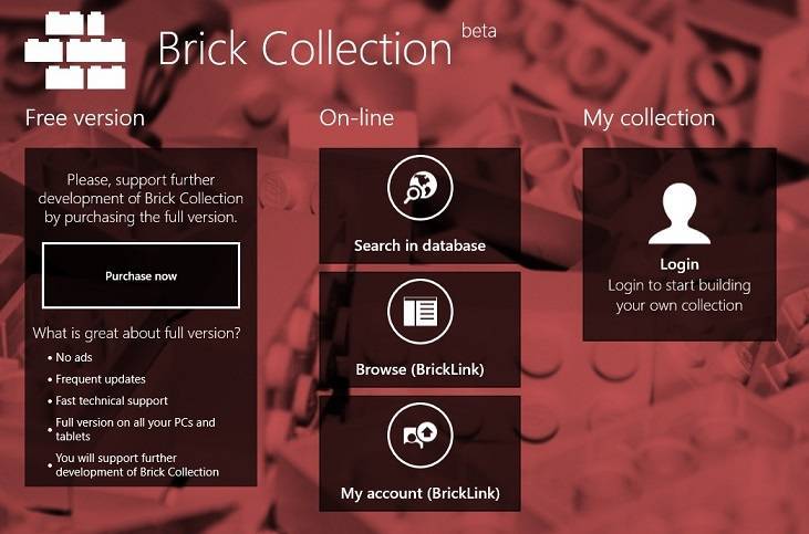 lego collection windows 8 app