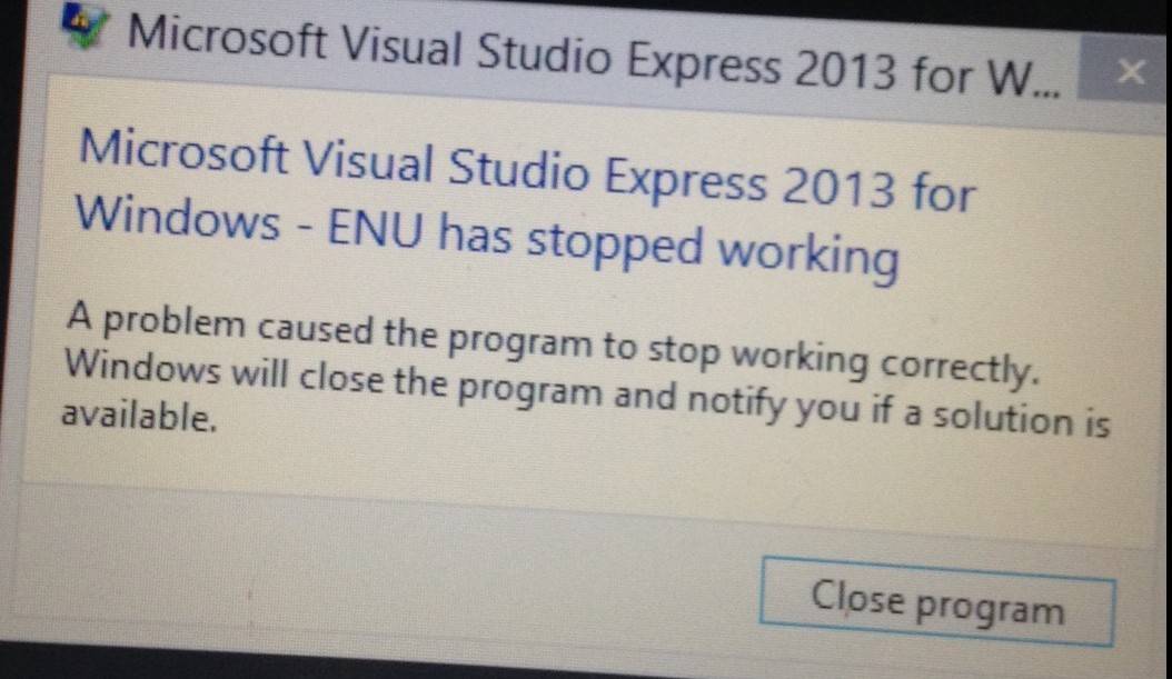 visual studio 2013 windows 8.1