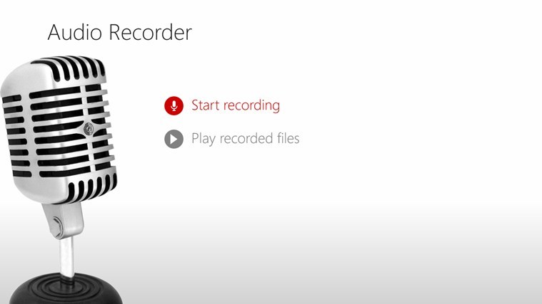windows 8 audio recorder app