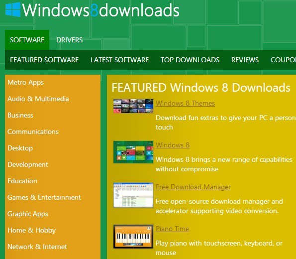 windows 8 downloads adware