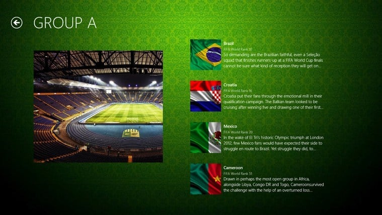 fifa world cup brazil windows 8 app