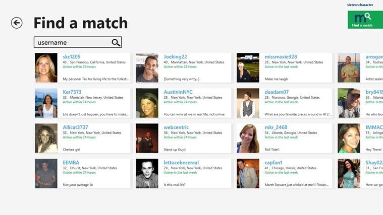 match.com windows 8