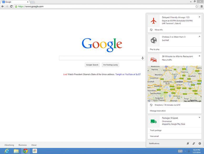 google now windows 8