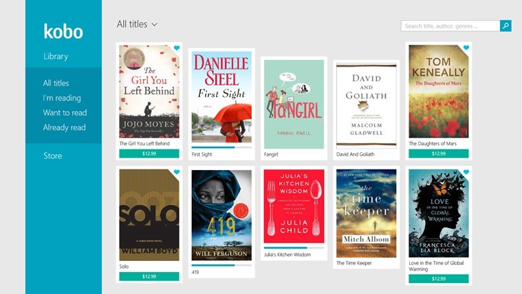 kobo books windows 8 app