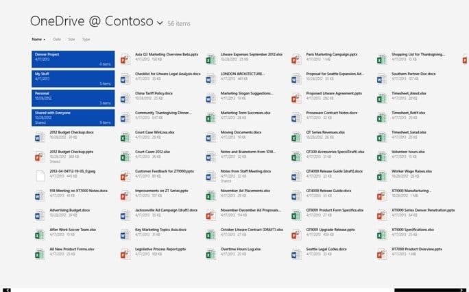 one drive for business windows 8 app