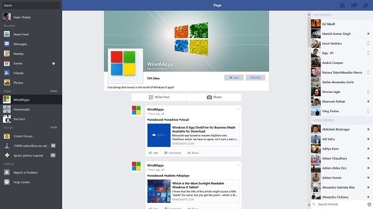 windows 8.1 facebook app