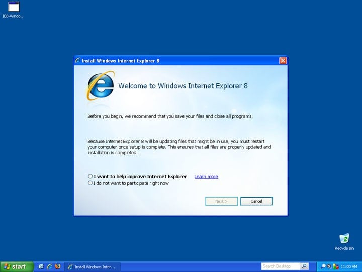 internet explorer updates for windows xp