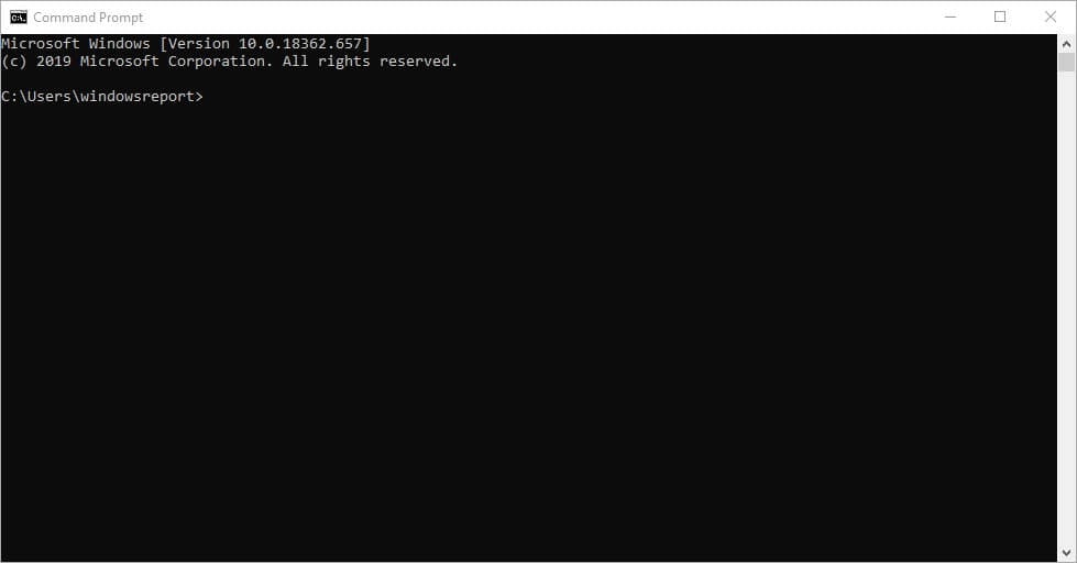 command prompt window