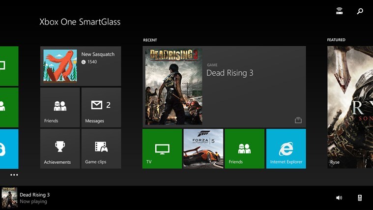 Xbox One SmartGlass app windows 8