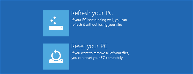 refresh Windows 8