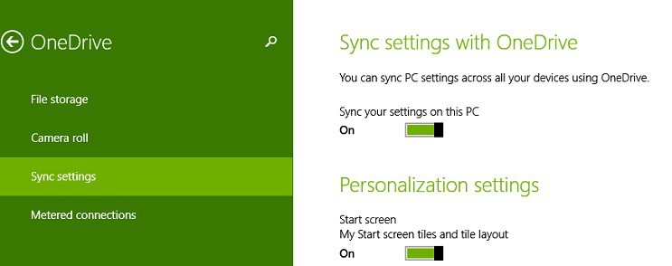 window 7 onedrive sync settings