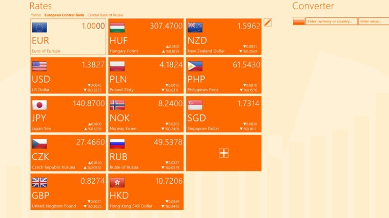 currency tracker app windows 8