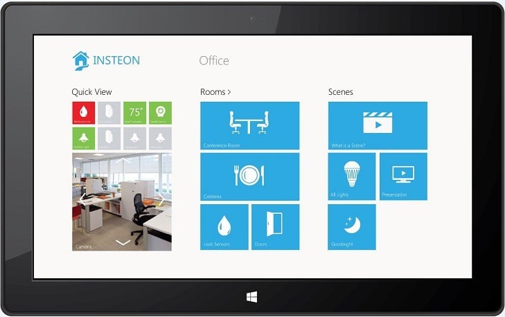insteon windows 8 home automation app