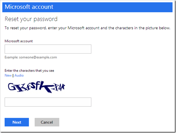 microsoft account reset password your pc is offline windows 8