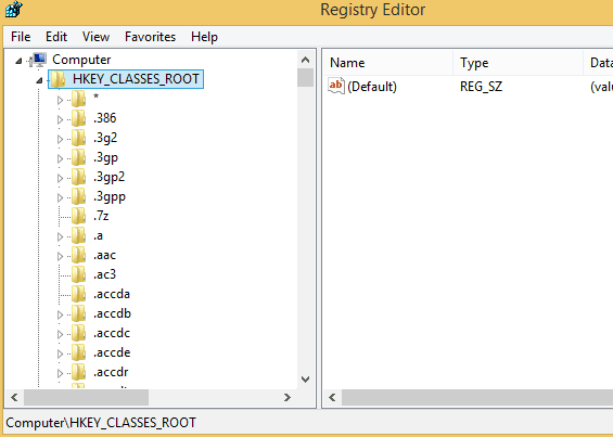 go to HKEY_CLASSES_ROOT