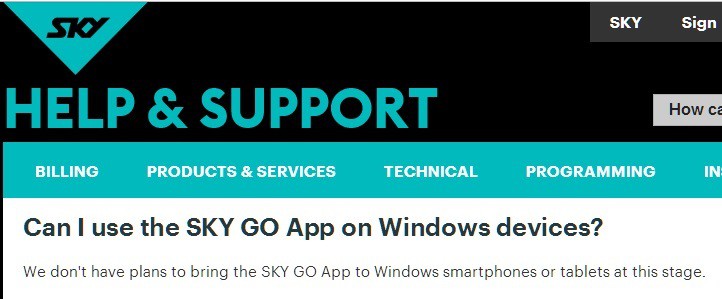 Sky App Windows