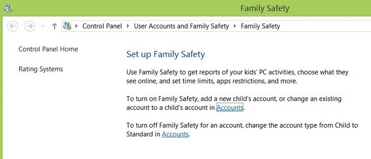 family safety windows 8.1 update