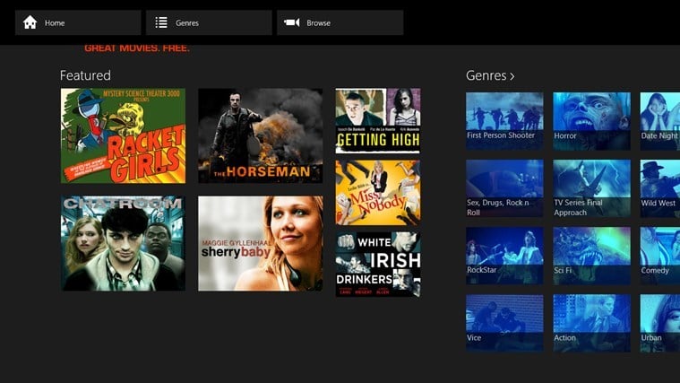 popcornflix app windows 8 free movies