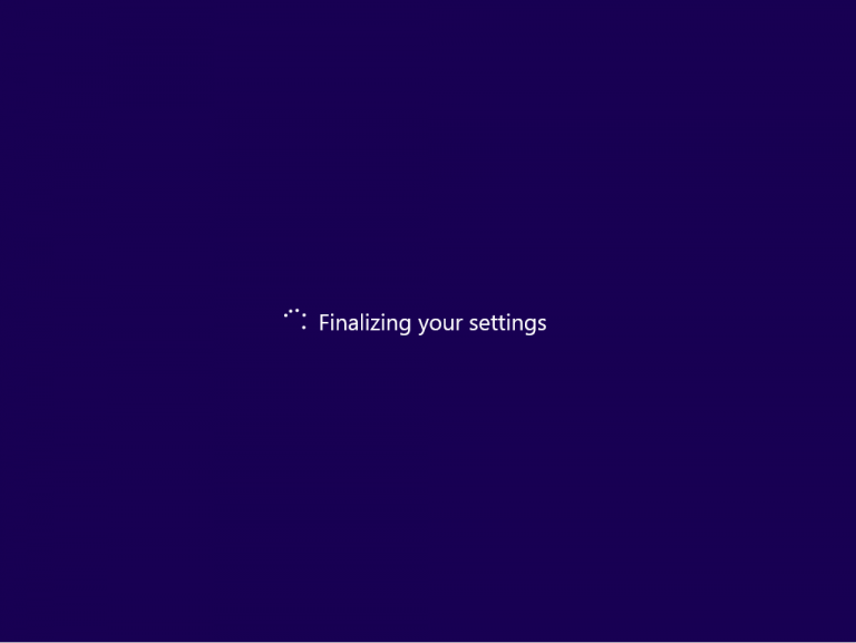 Windows is finalizing your settings очень долго