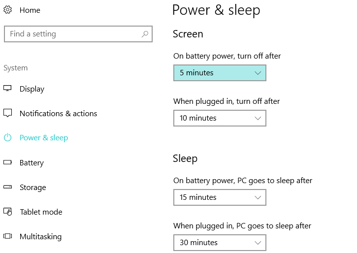 windows 8 turn off sleep mode